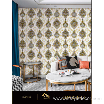 PVC wallpaper for home decoration wallpaper prices